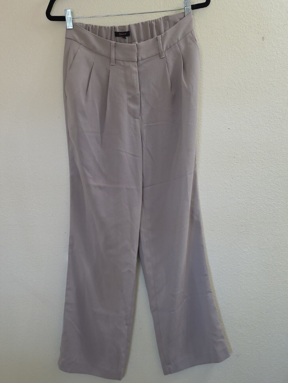 Quince Taupe Wide-Leg Trousers, Size 4